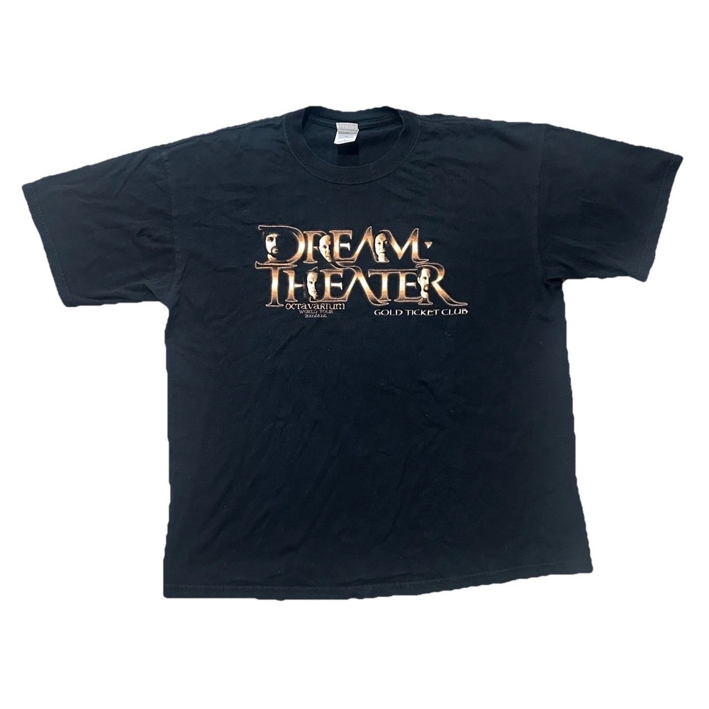 Dream Theater Octavarium World Tour 2005-06 Gold Ticket Club Shirt Mens XL Black